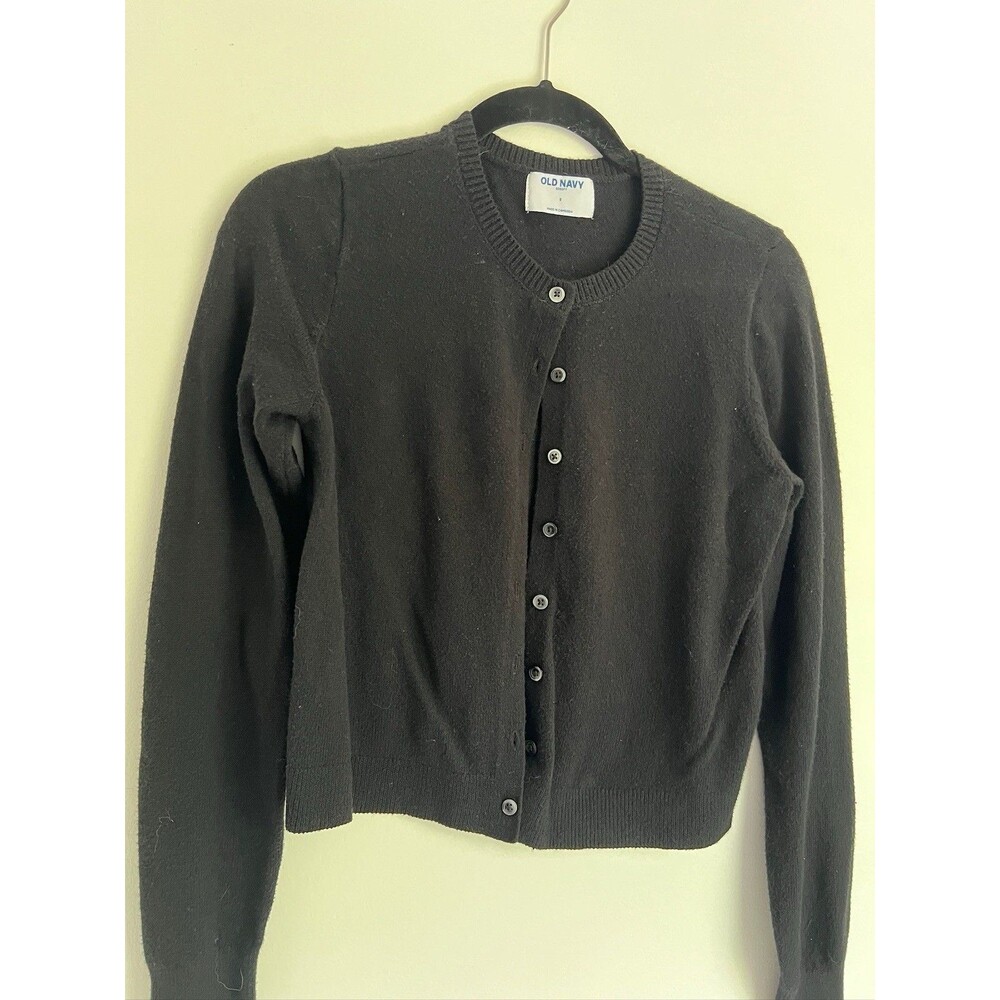 Womens Old Navy Black Button Up Cardigan Size Small